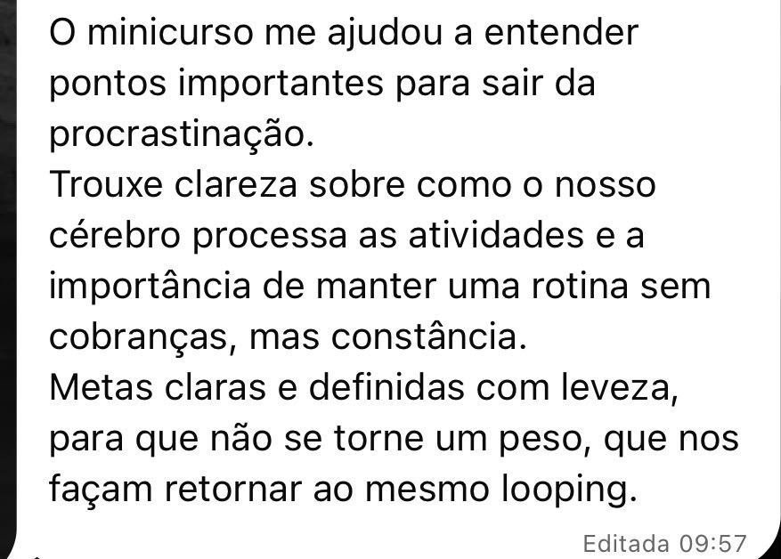 Depoimento real de aluna: Do adiamento ao movimento