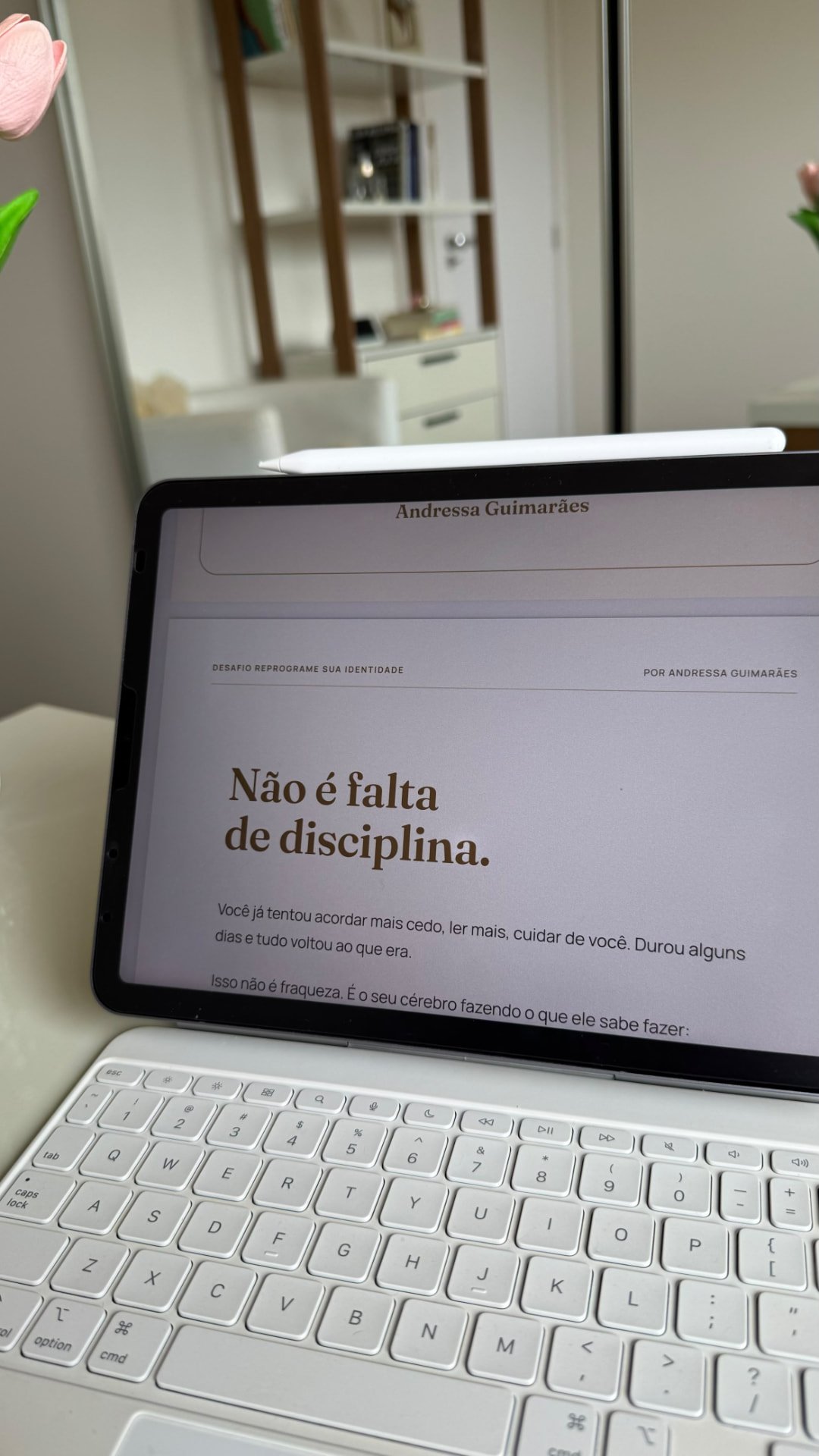 PDF Reprograme Sua Identidade em um tablet